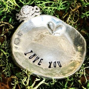 Hand stamped ring dish
